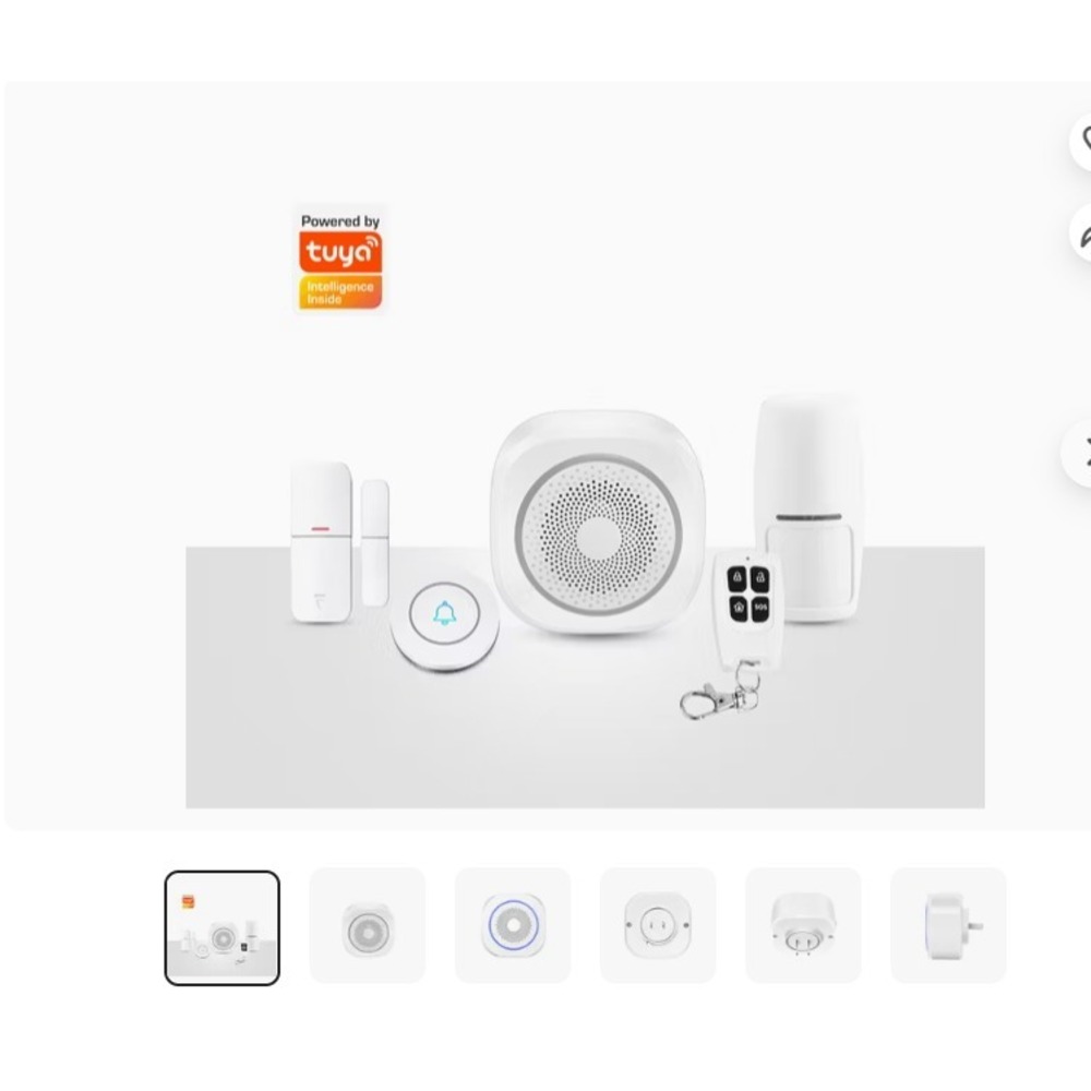 Tuya WiFi Smart Gateway Alarm Wireless Connection Smart Home Security Alarm Sire